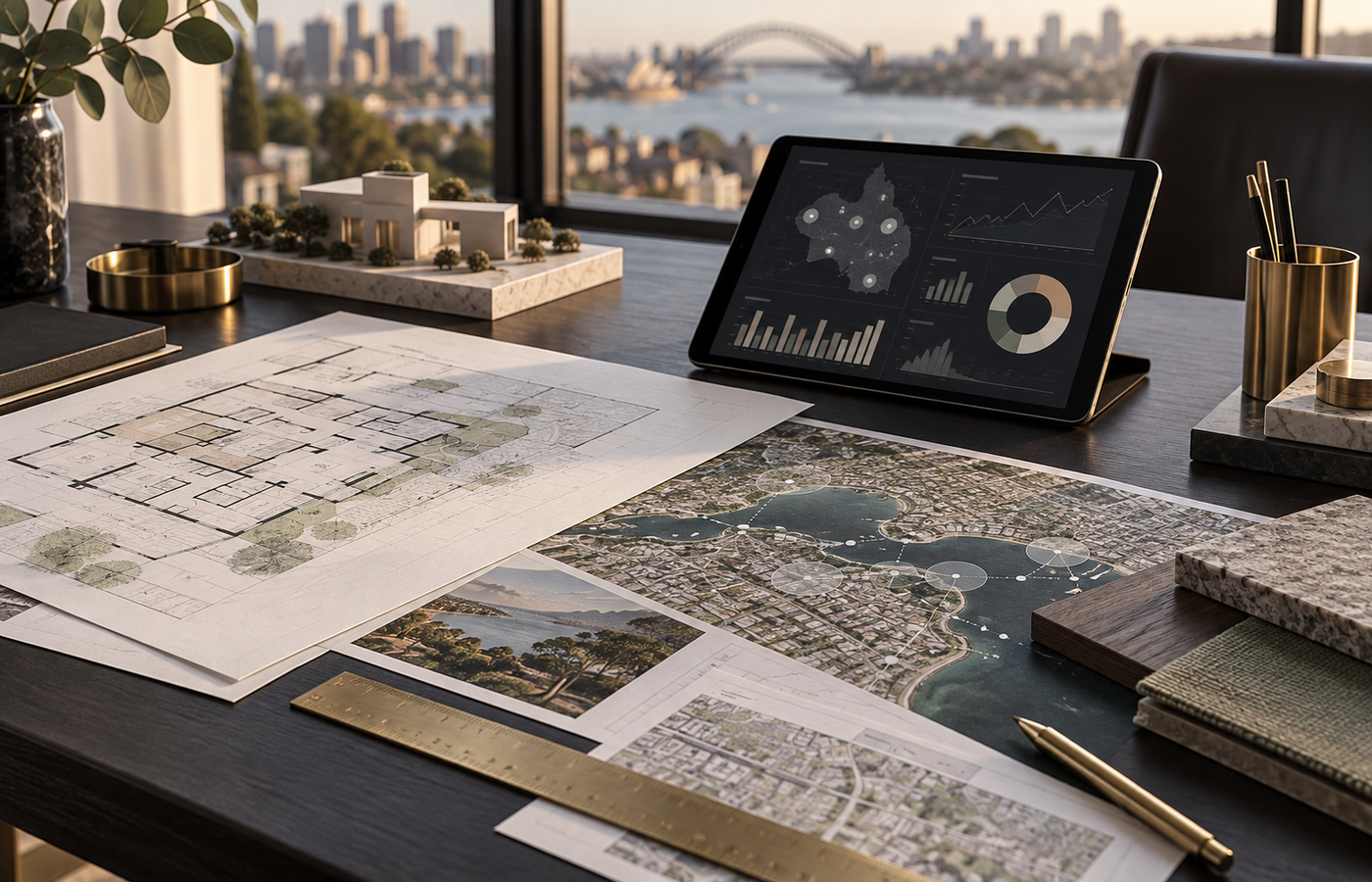 Property research and market analysis workspace